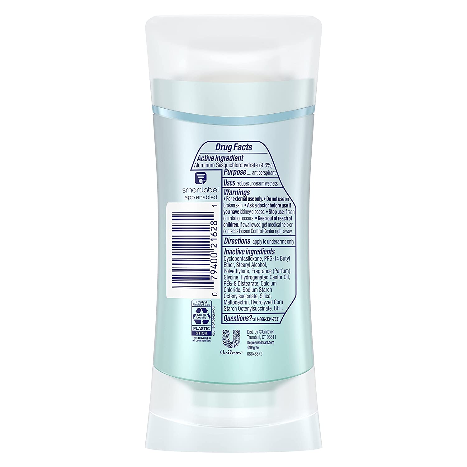 Degree Antiperspirant for Women Protects from Deodorant Stains Pure Clean Deodorant for Women 2.6 oz, Pack of 4 - Image 2